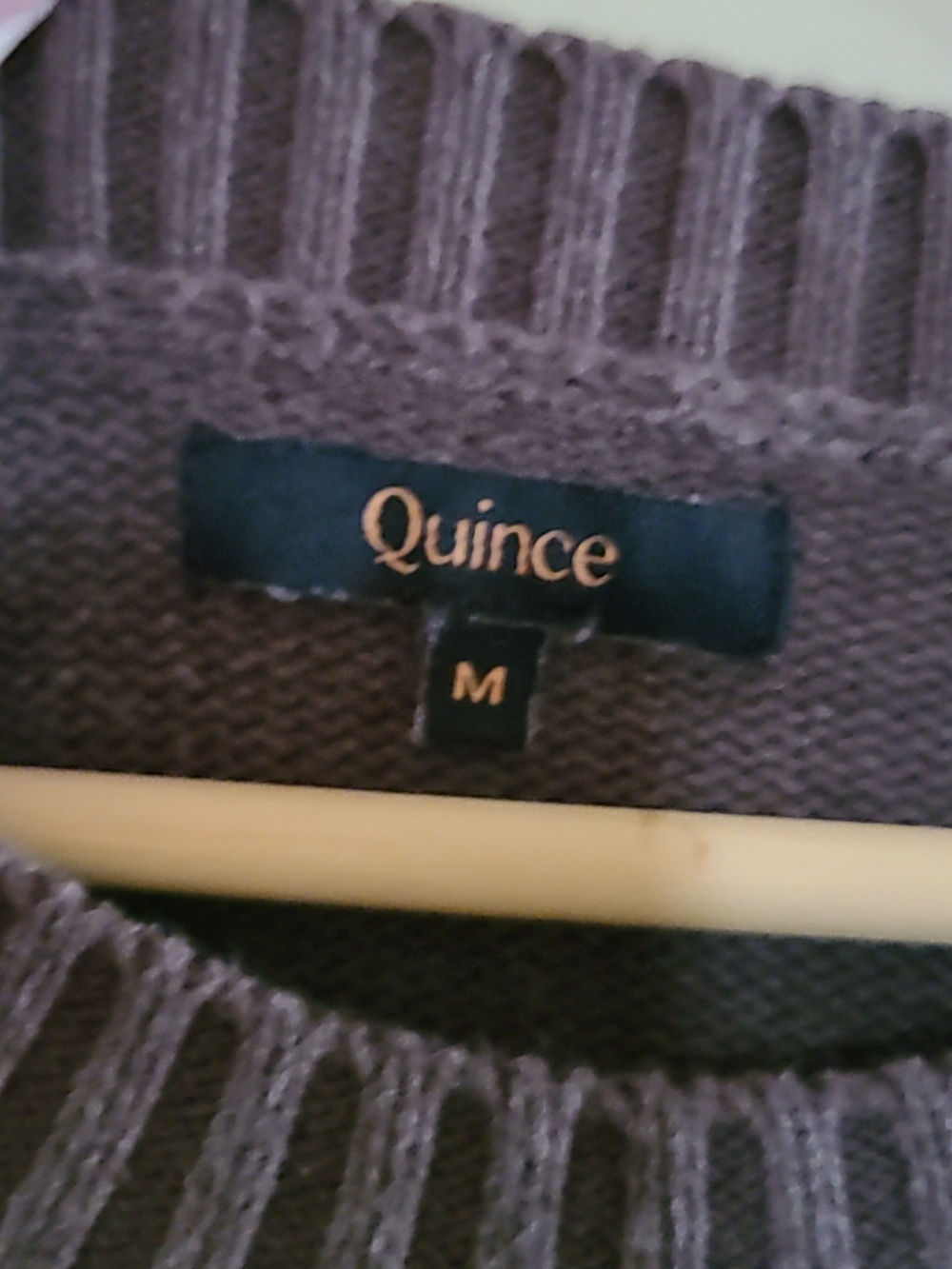 Quince Boyfriend Crew 100%Organic Cotton Sweater Heather Brown - Picture 4 of 16